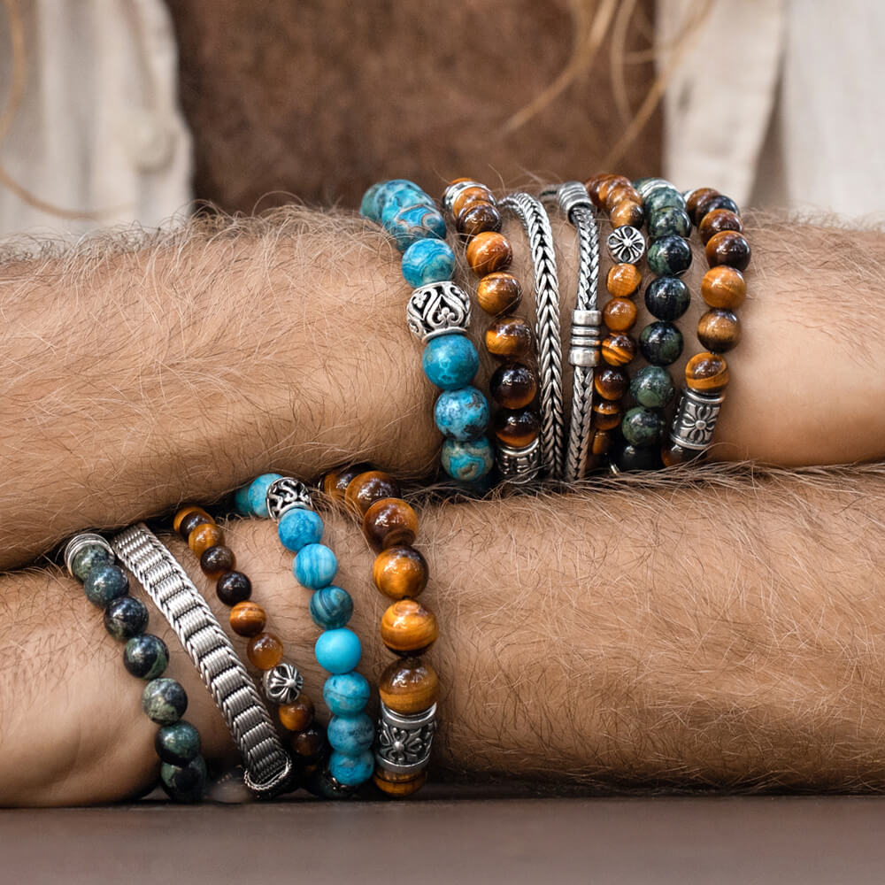 Gemstone beaded bracelet