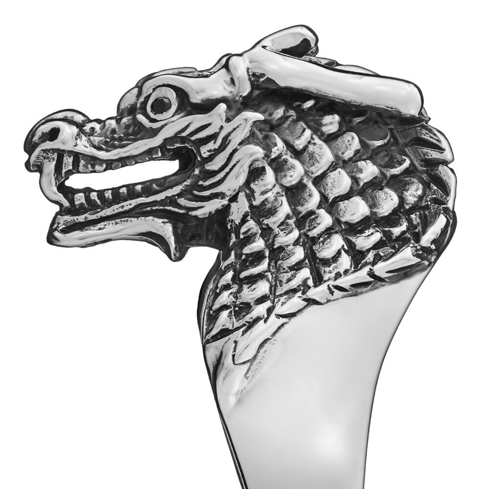 Silver dragon ring