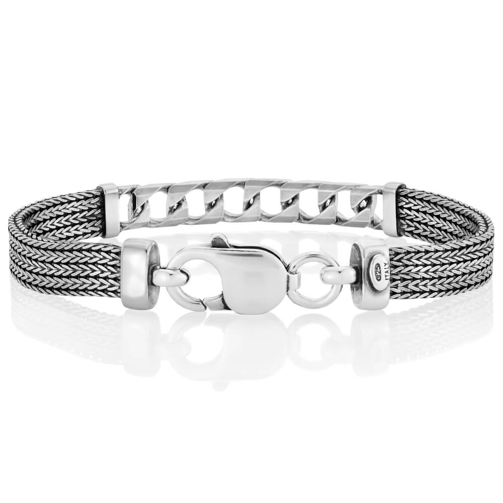 Unisex silver bracelet