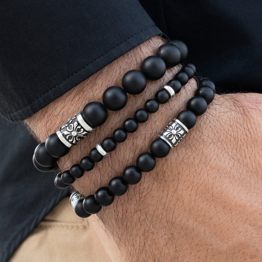 Onyx beaded bracelet