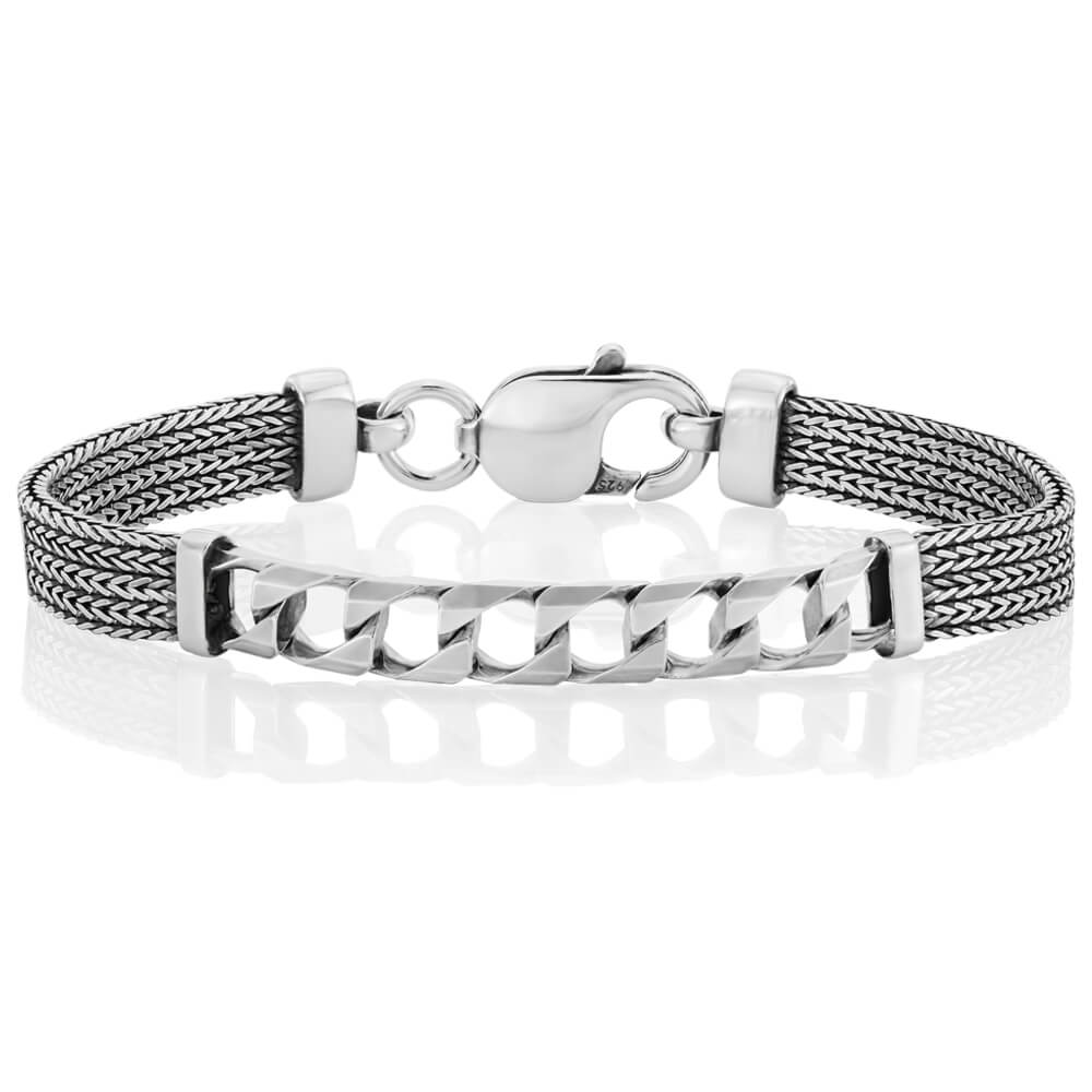 Unisex silver bracelet