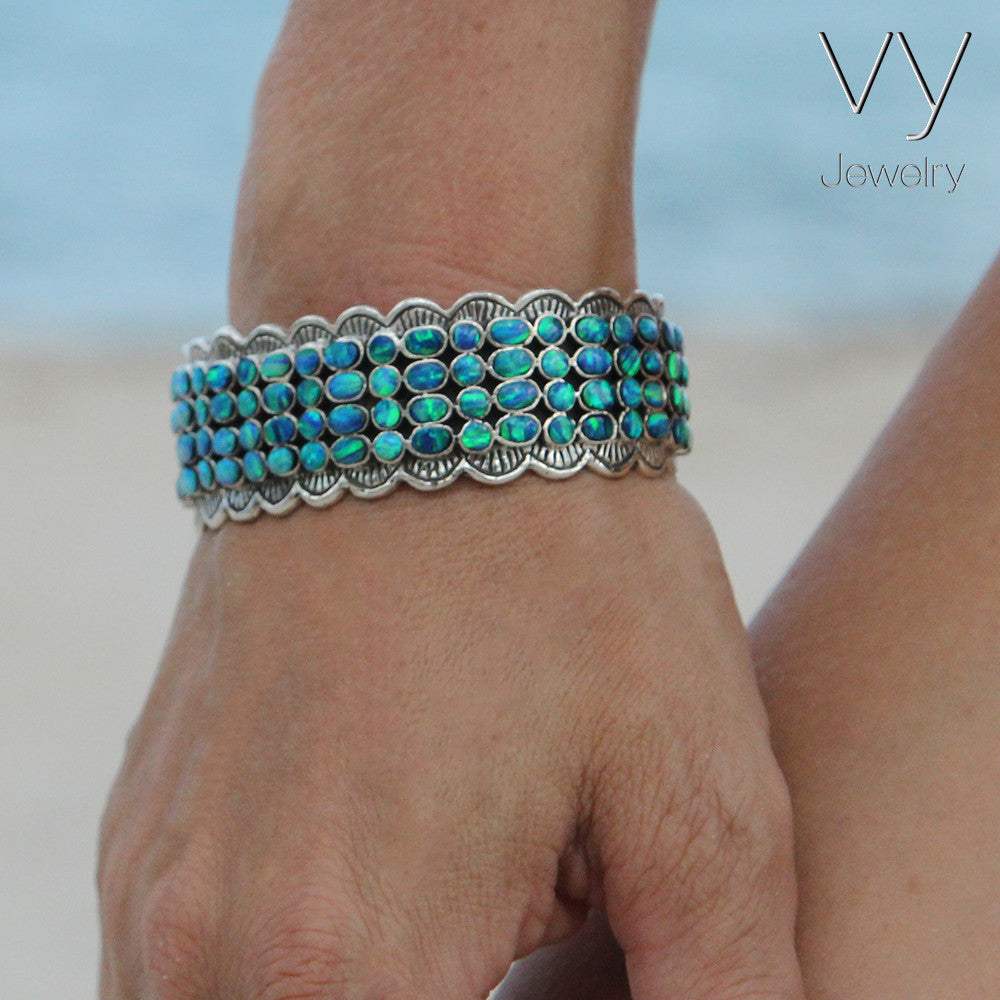 blue opal bracelet