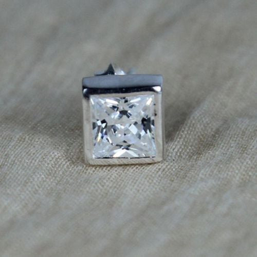 square earrings silver high quality jewelry fashion for mother girlfriend grandmother elegant