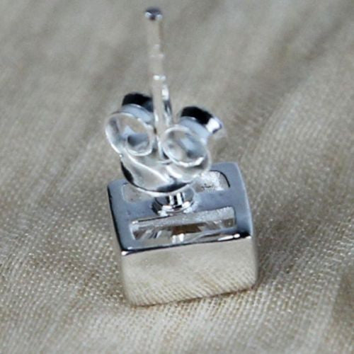 square earrings silver high quality jewelry fashion for mother girlfriend grandmother elegant