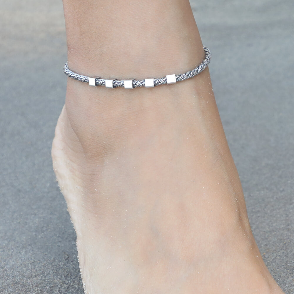 silver anklet