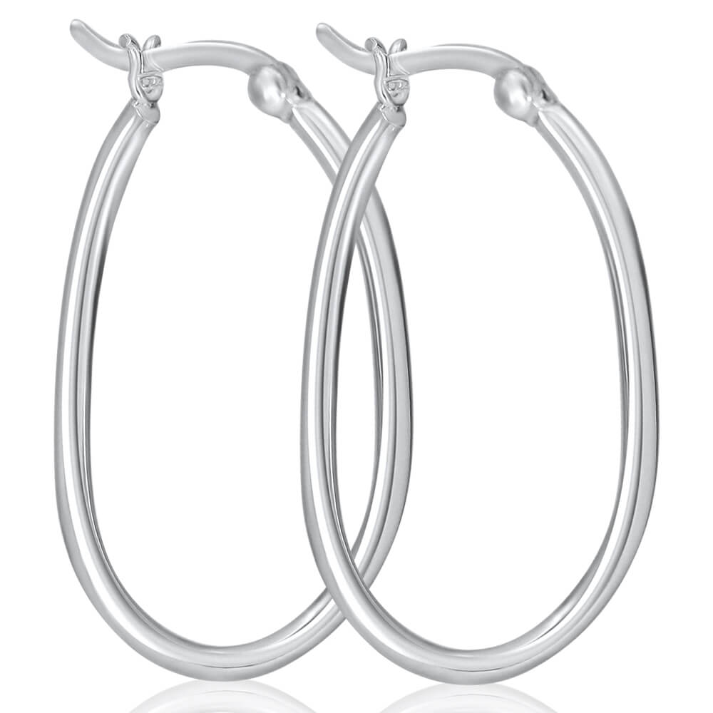 silver hoop earrings