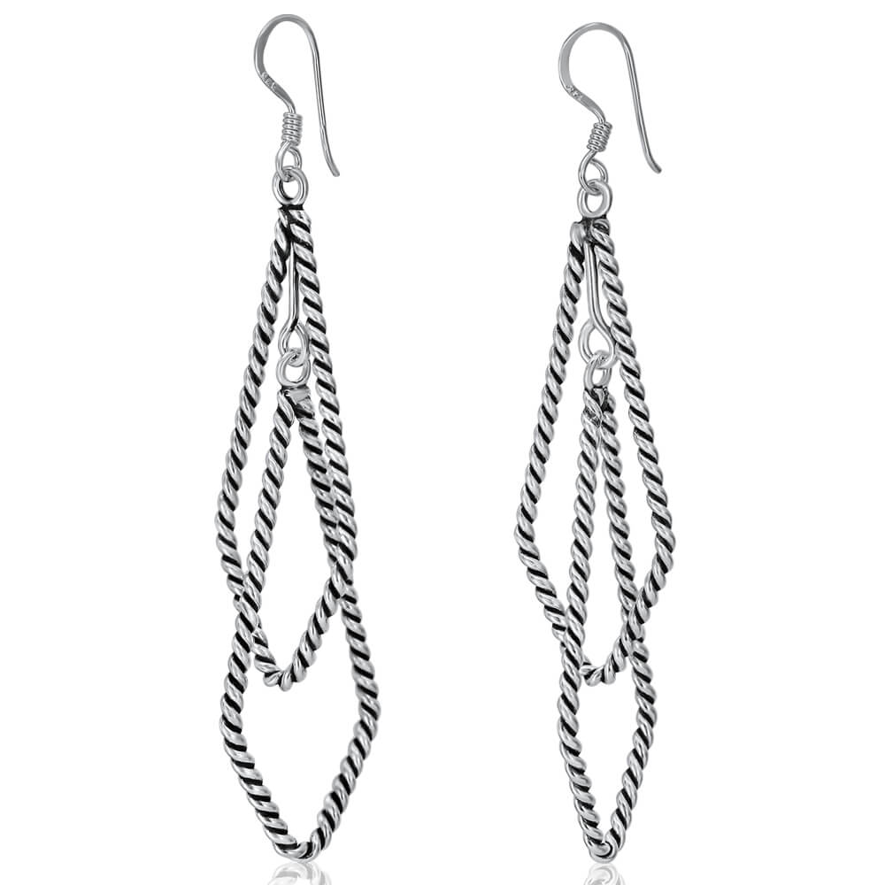 silver dangle earrings