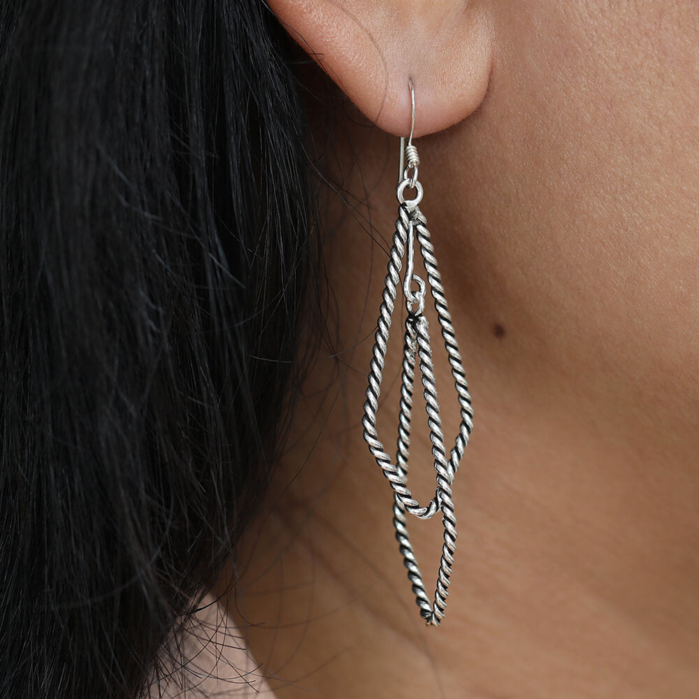 silver dangle earrings