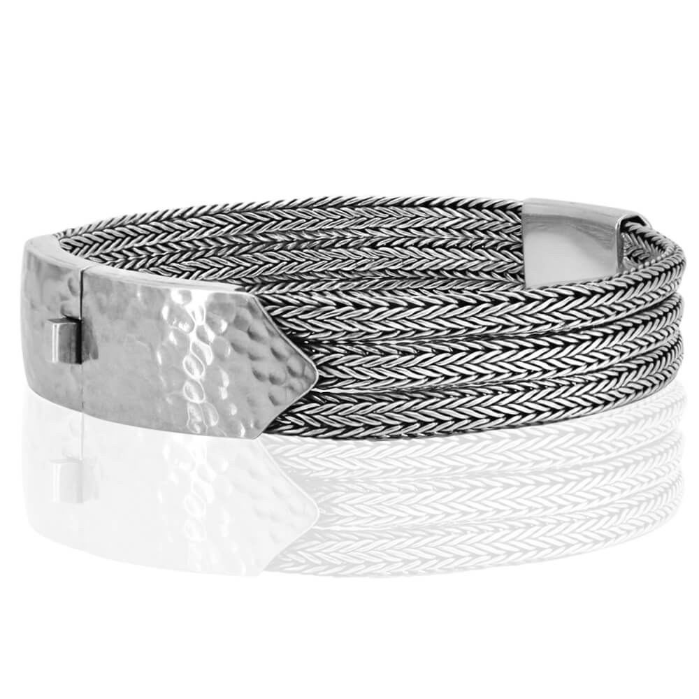 Silver braided bracelet