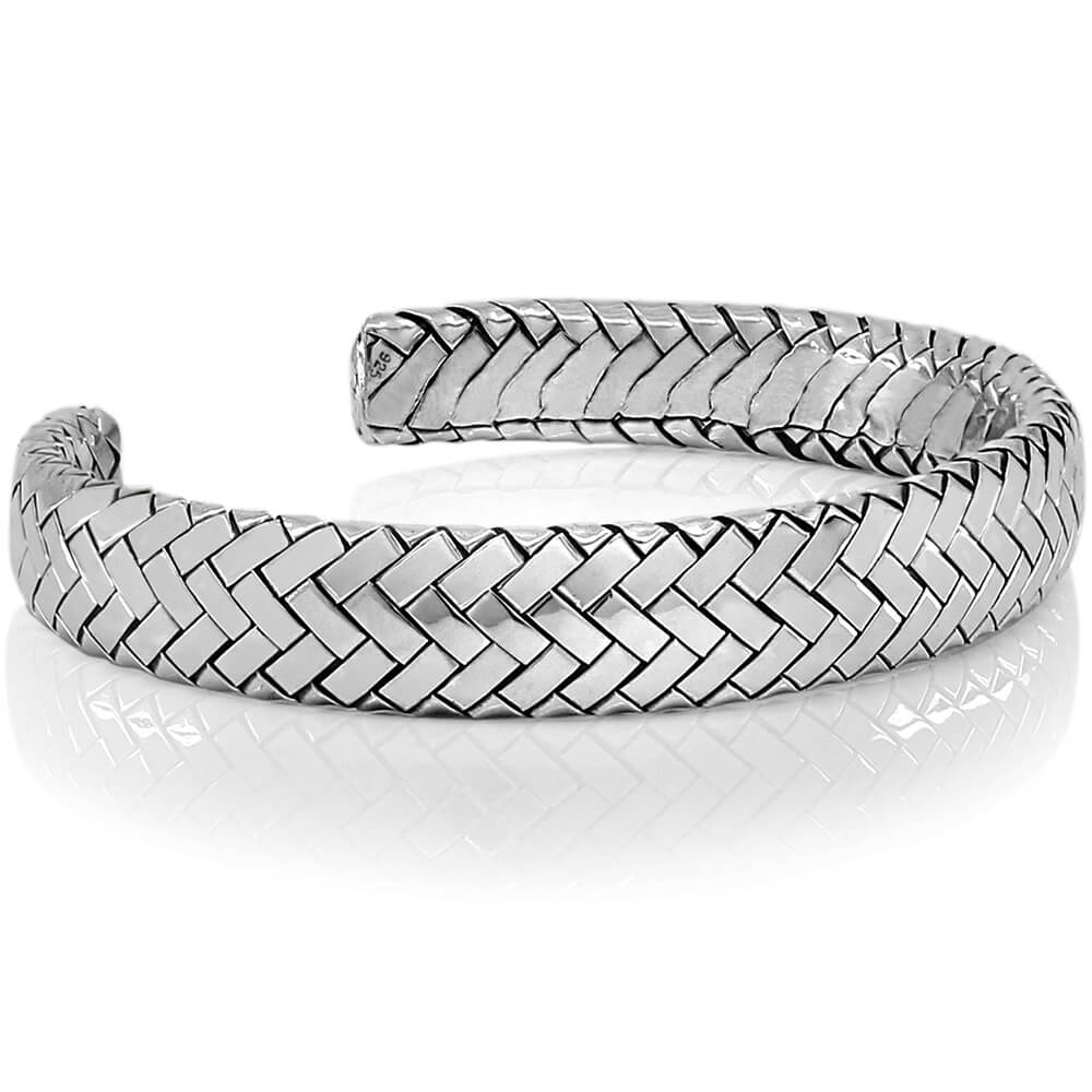 braided silver bracelet