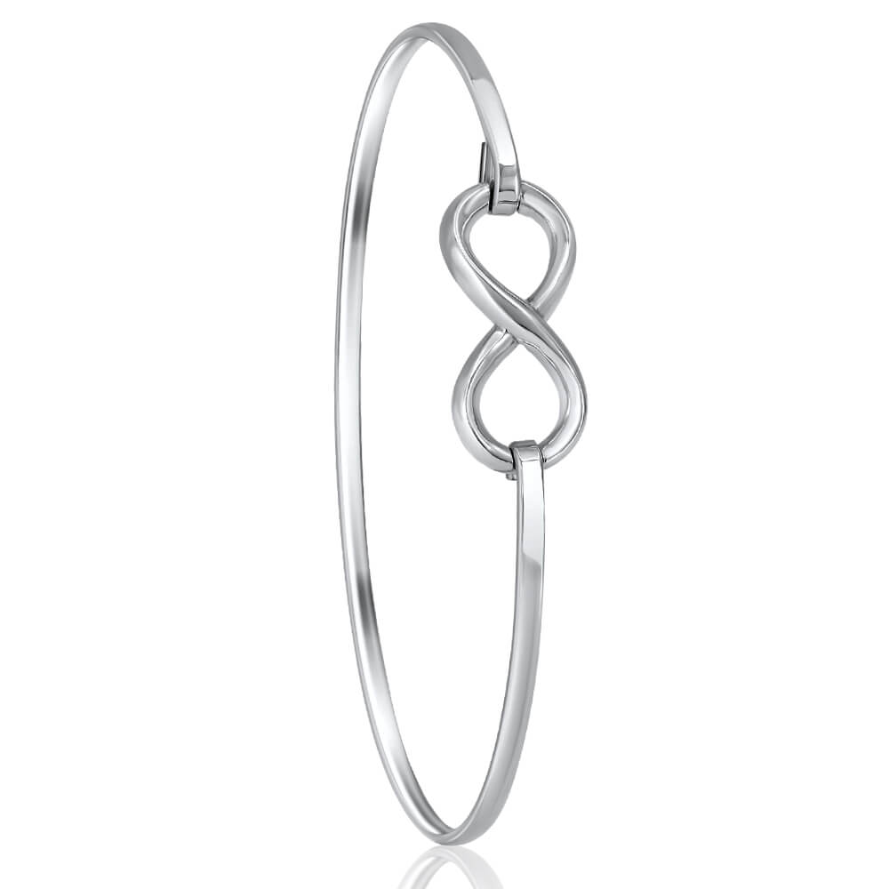 infinity silver bangle