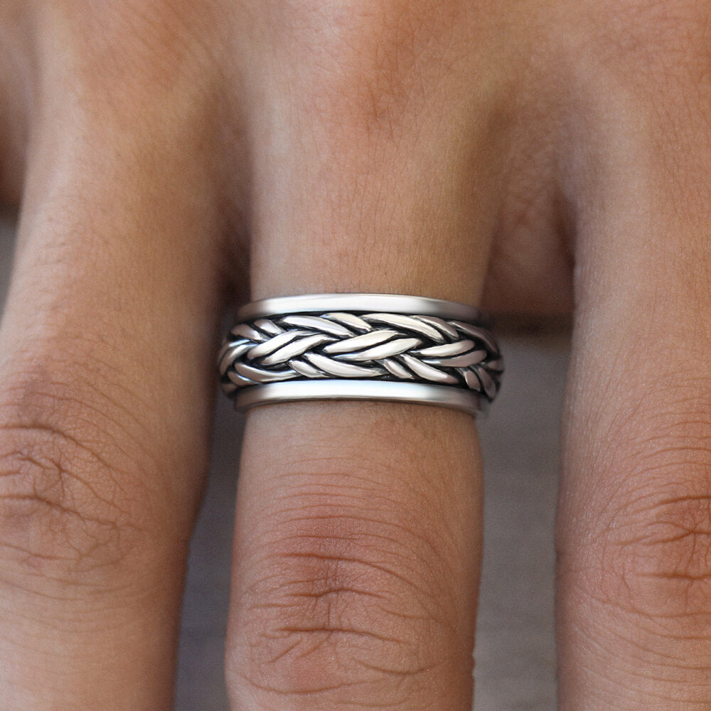 925 sterling silver spinning ring