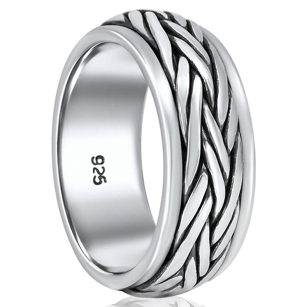 925 sterling silver spinning ring