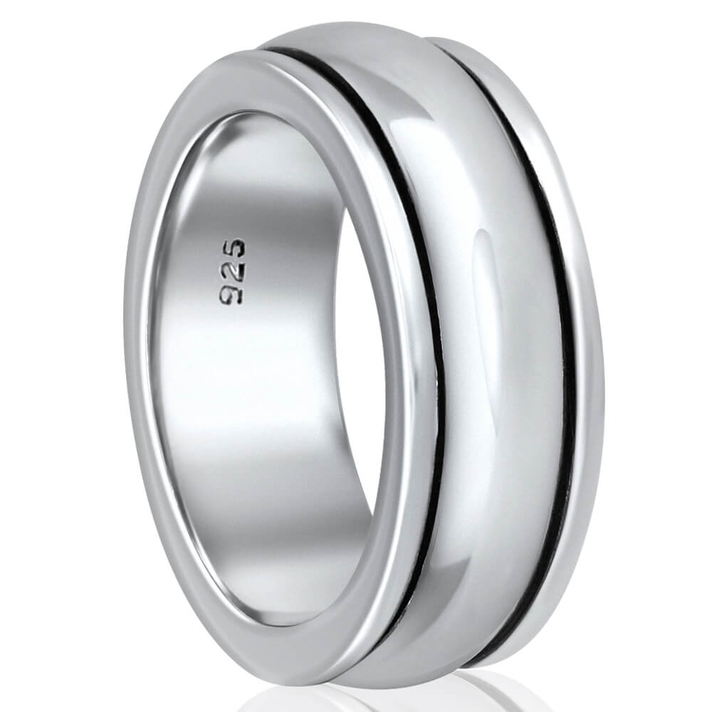 silver spinner ring