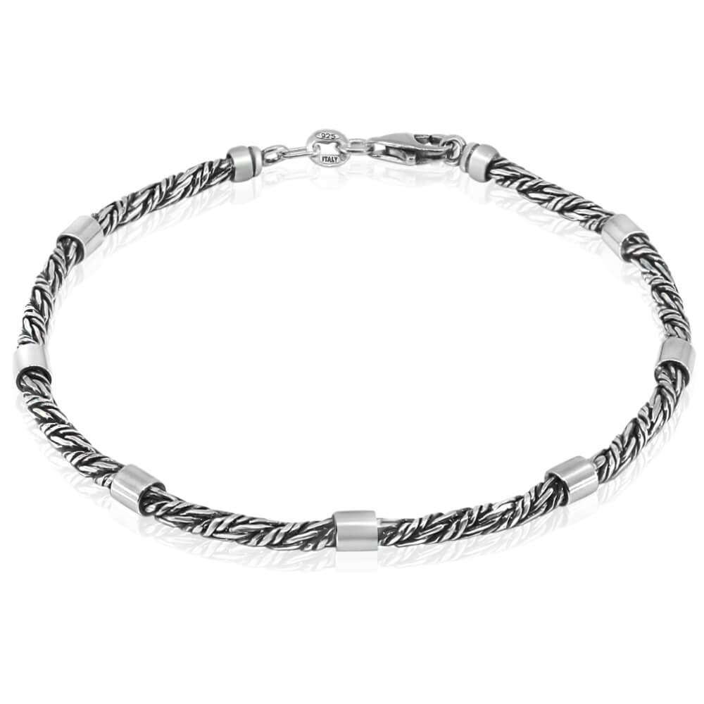 men silver bracelet