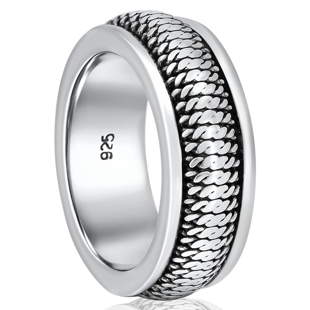 Sterling silver spinner ring