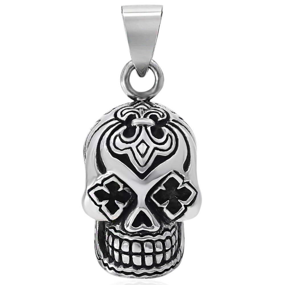 Silver skull pendant