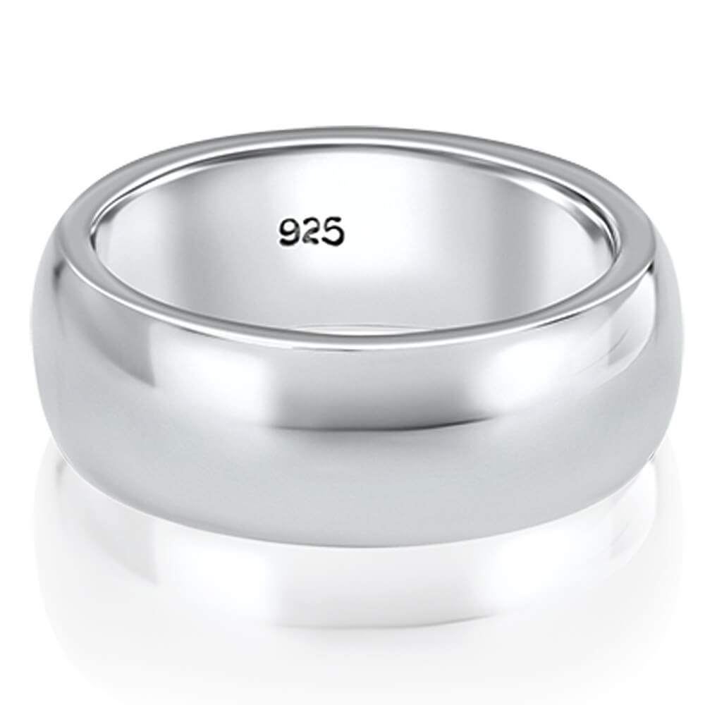 silver band ring