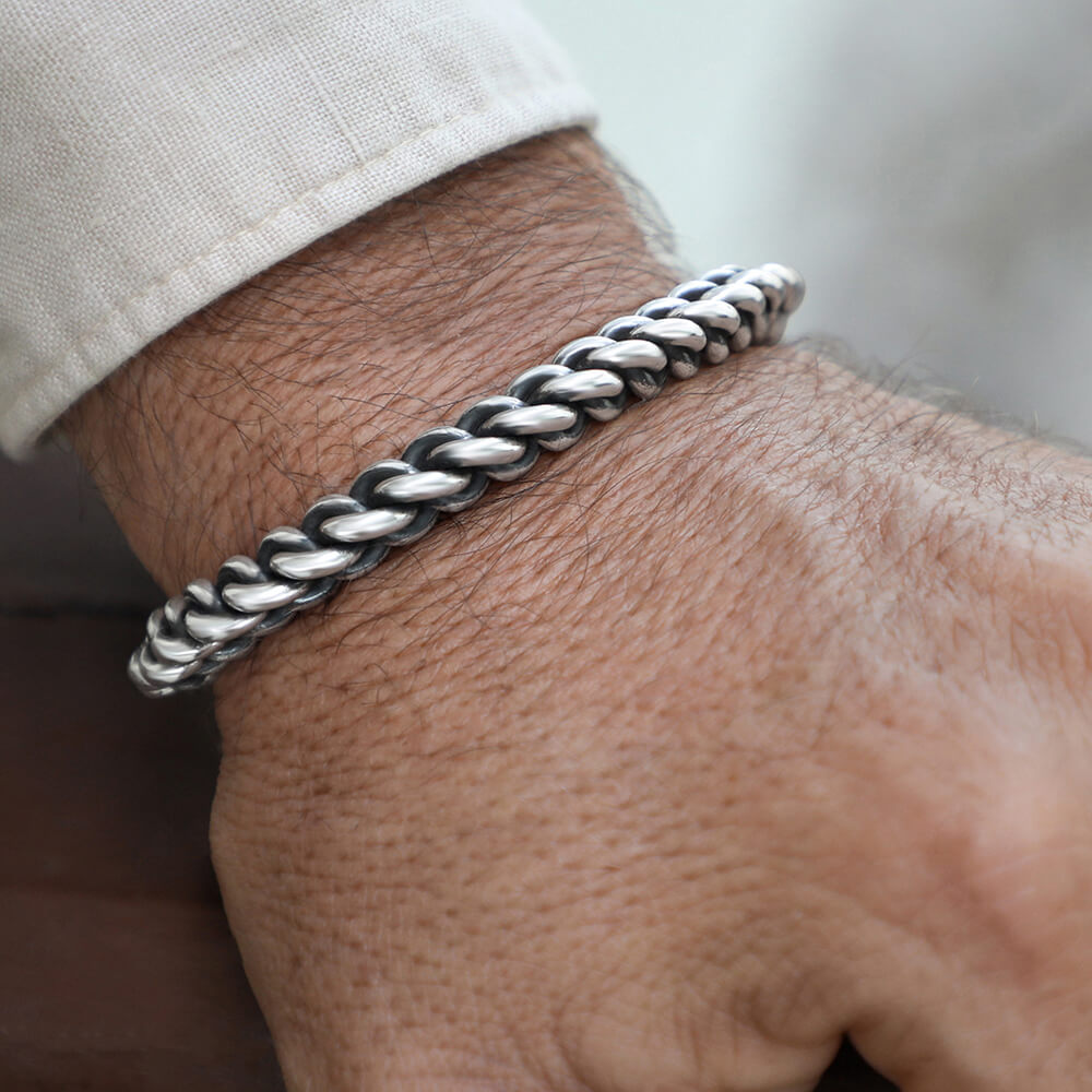 Twisted Silver Cuff Bracelet