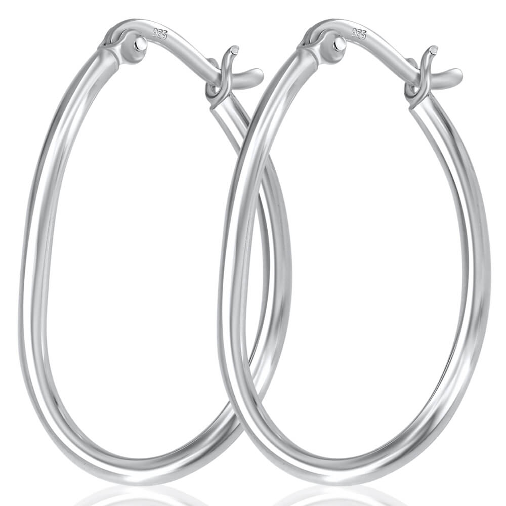 silver hoop earrings