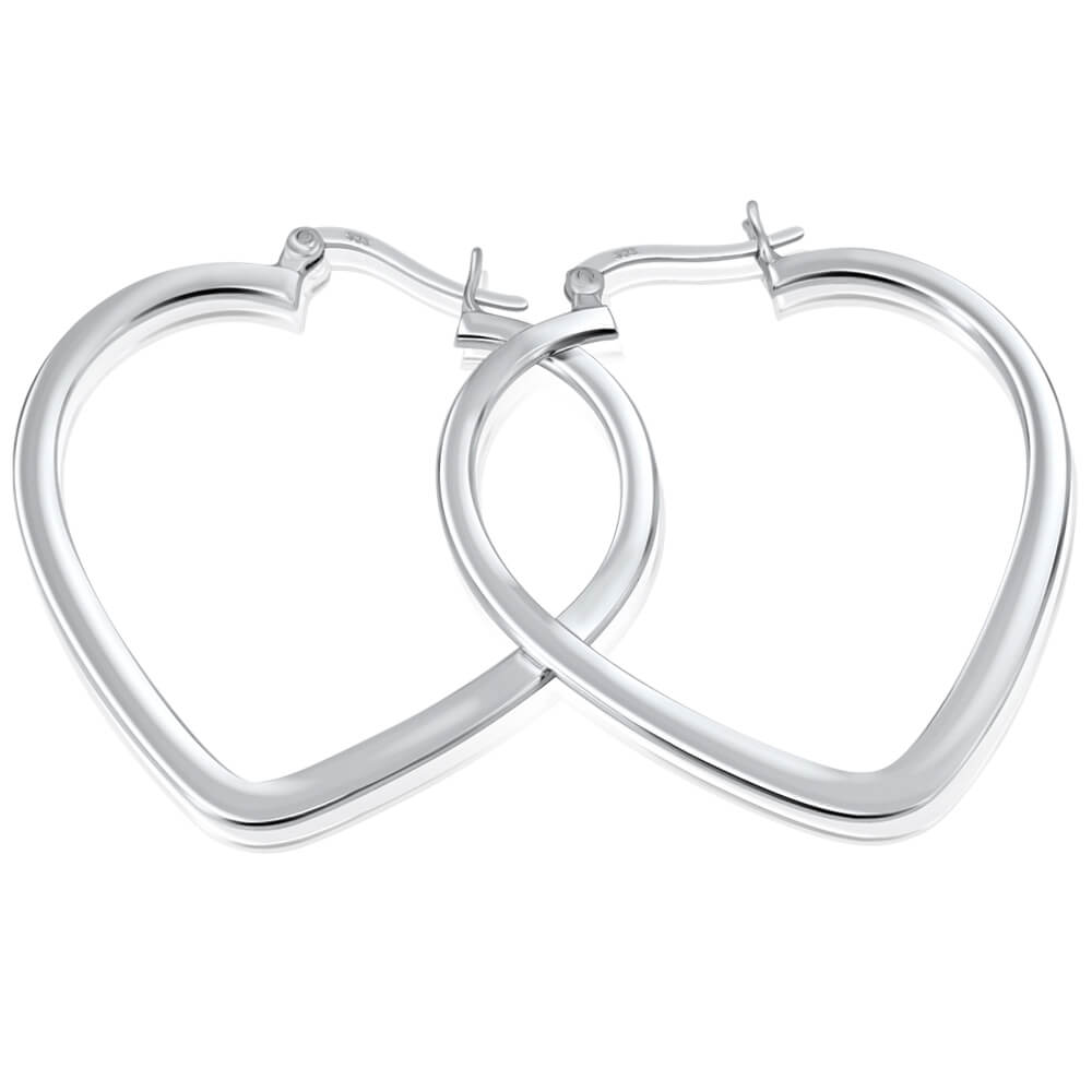 heart earrings hoops
