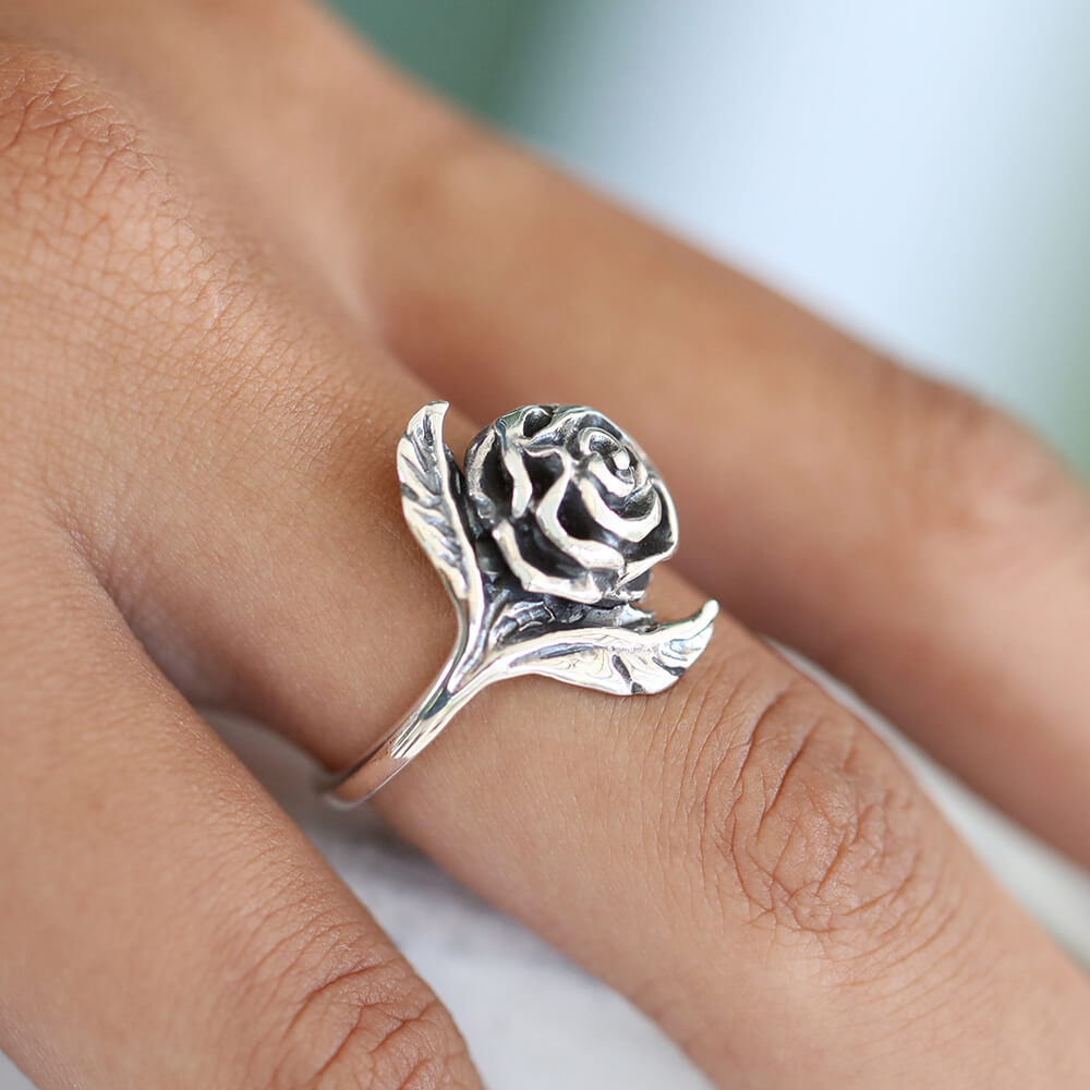 Silver Rose Ring