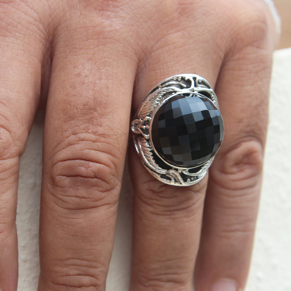 Black Onyx Ring for Men