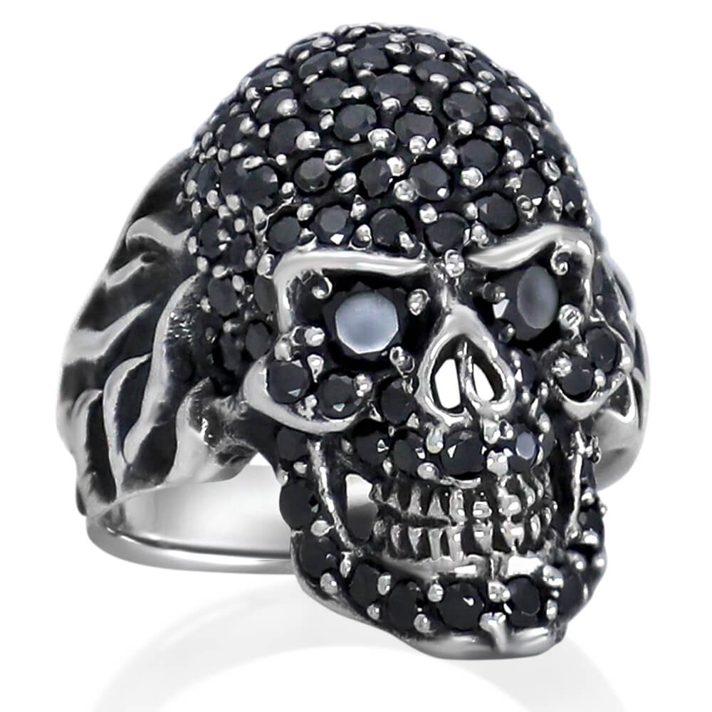 black skull ring