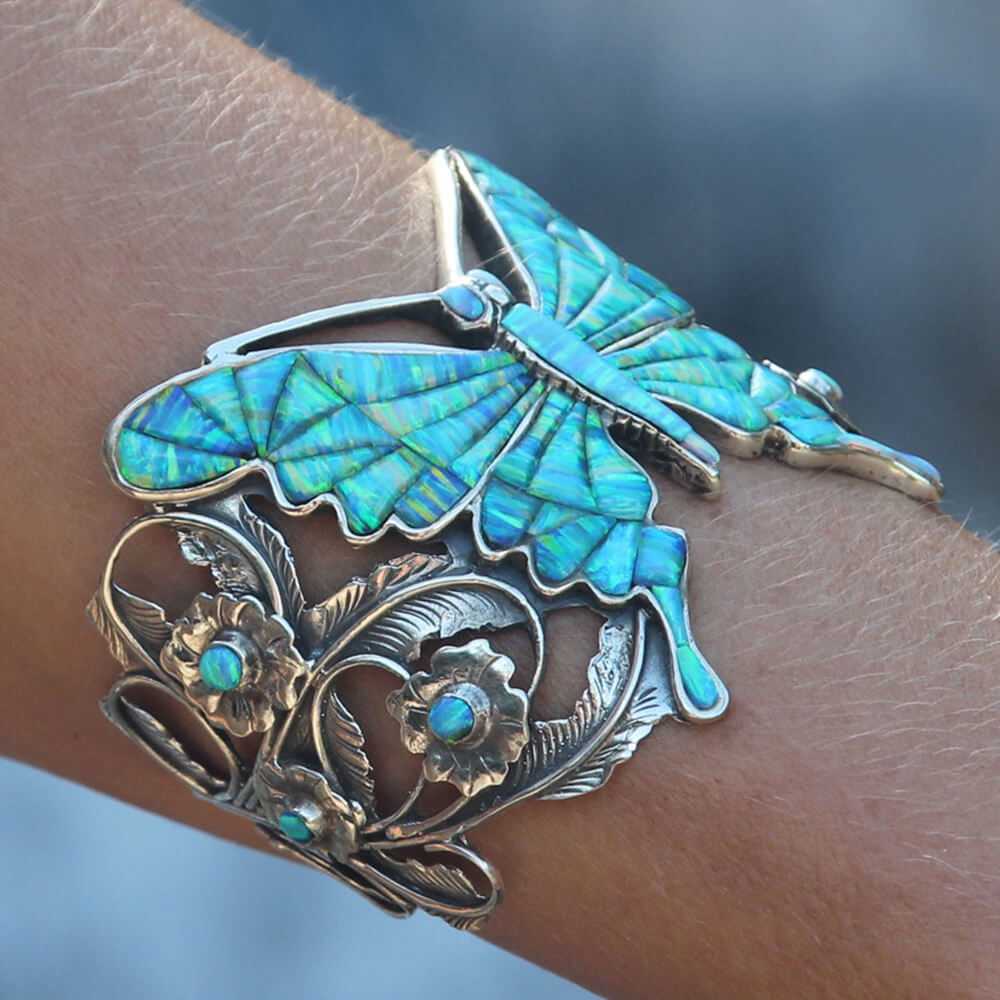Butterfly silver bracelet