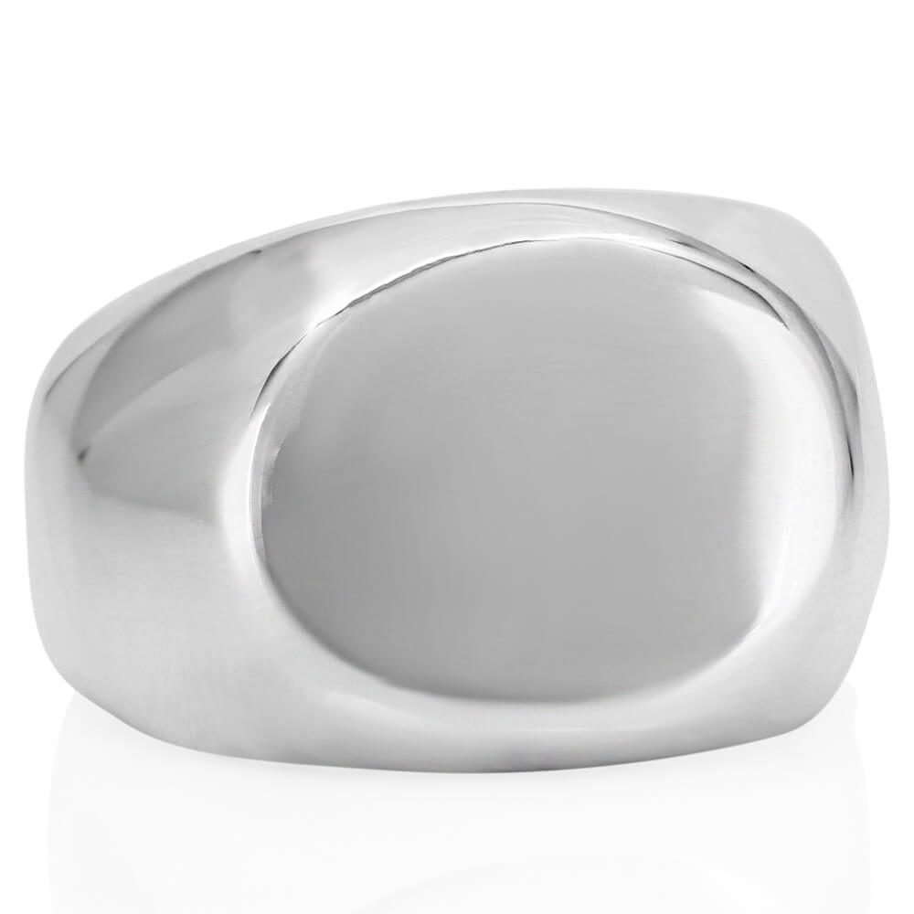 silver signet ring mens