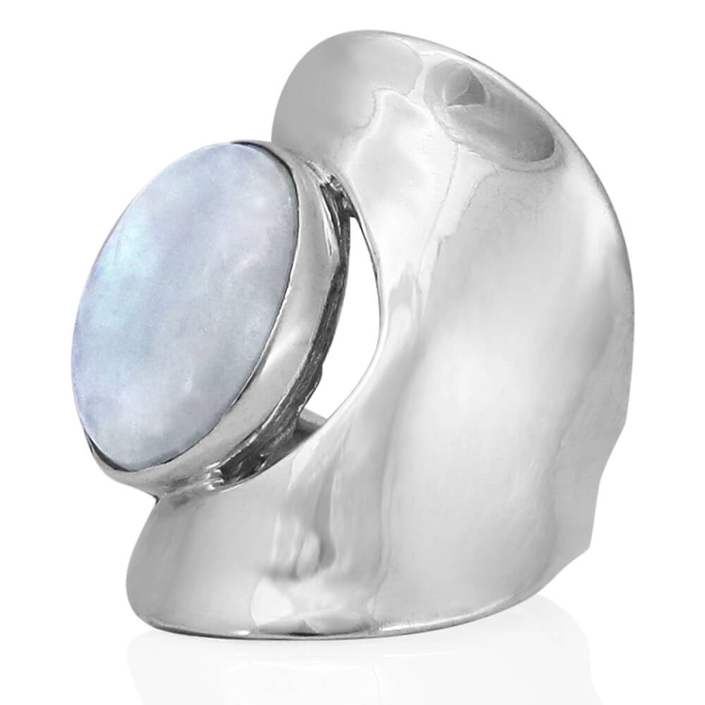 Moonstone silver ring