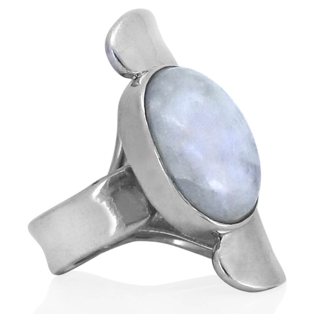 Moonstone silver ring