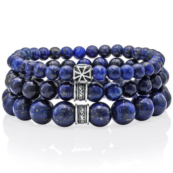 Genuine 201.00 Cts Lapis Lazuli Heishi Beads Bracelet