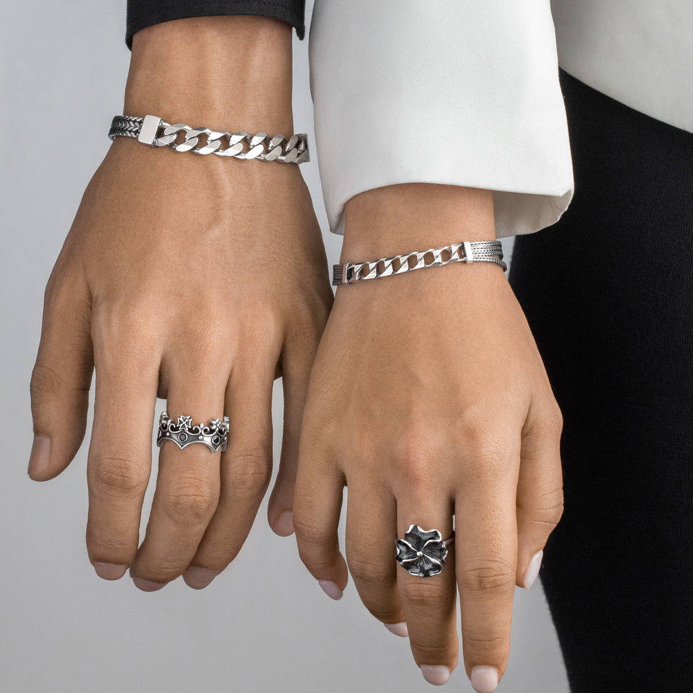 Silver bracelet for men and women
