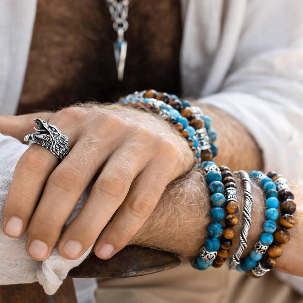 Gemstone beaded bracelet
