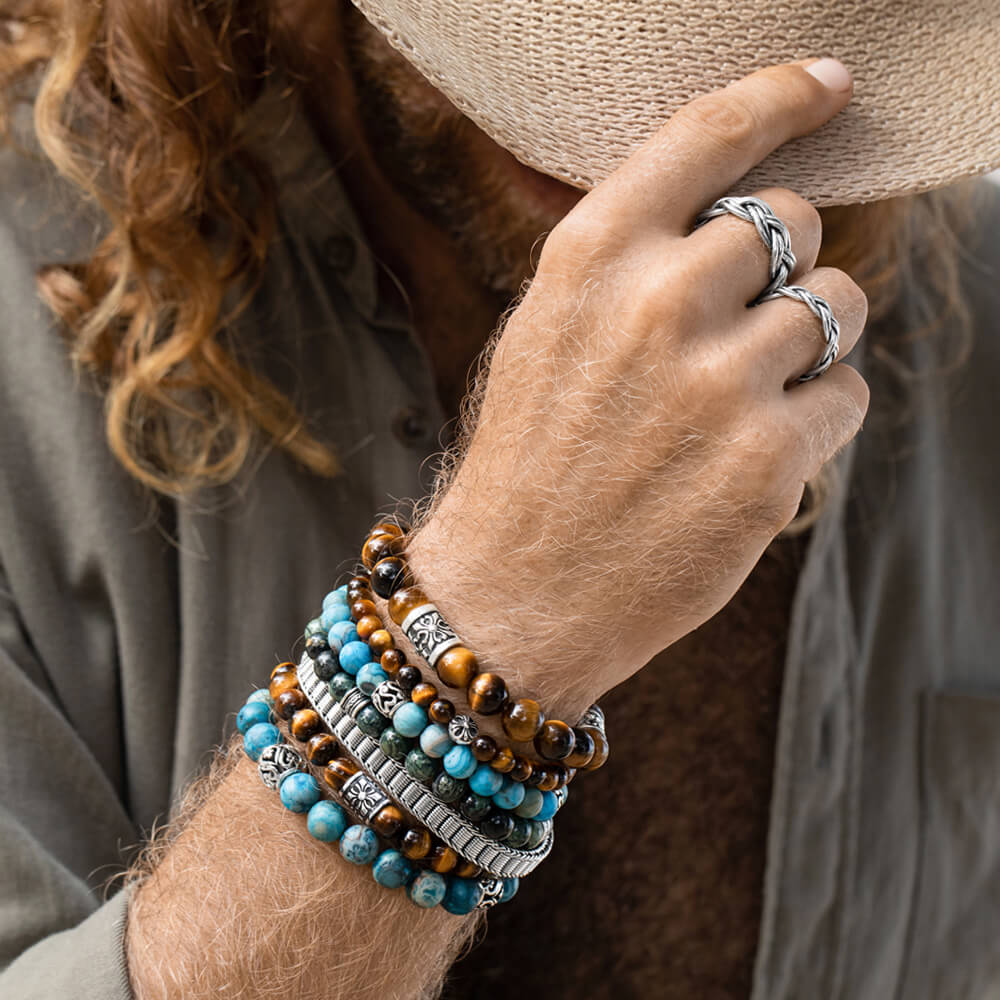 Gemstone beaded bracelet
