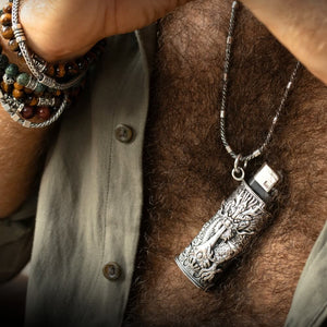 Silver lighter case