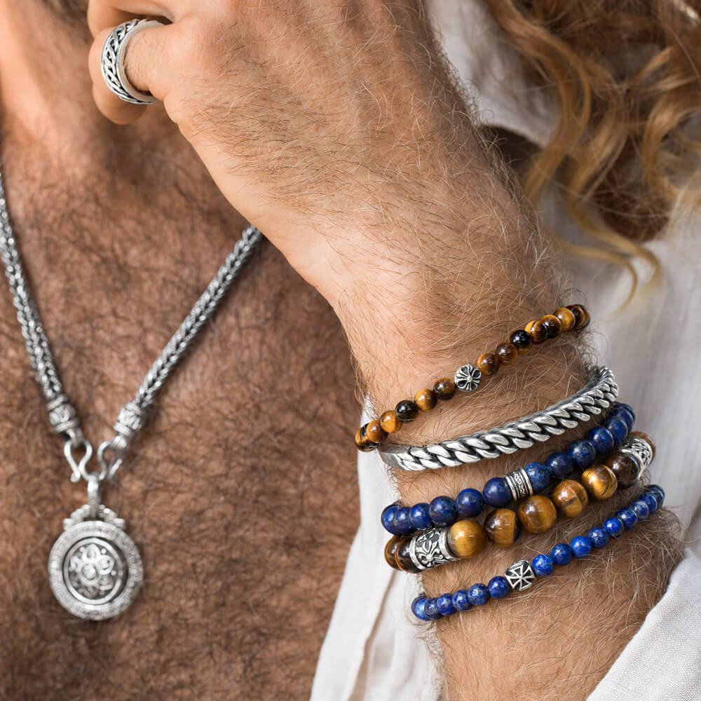 Lapis Lazuli Tiger Eye Bracelet