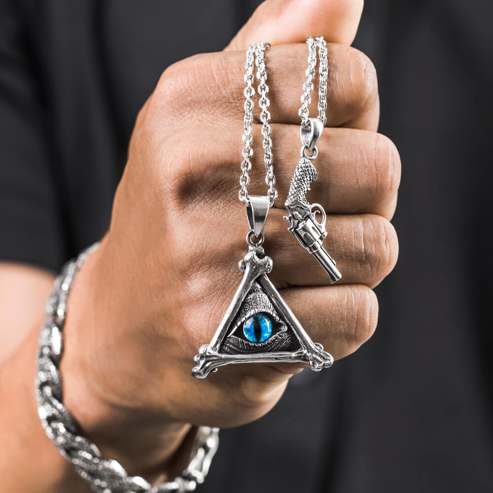 silver 925 All seeing eye pendant