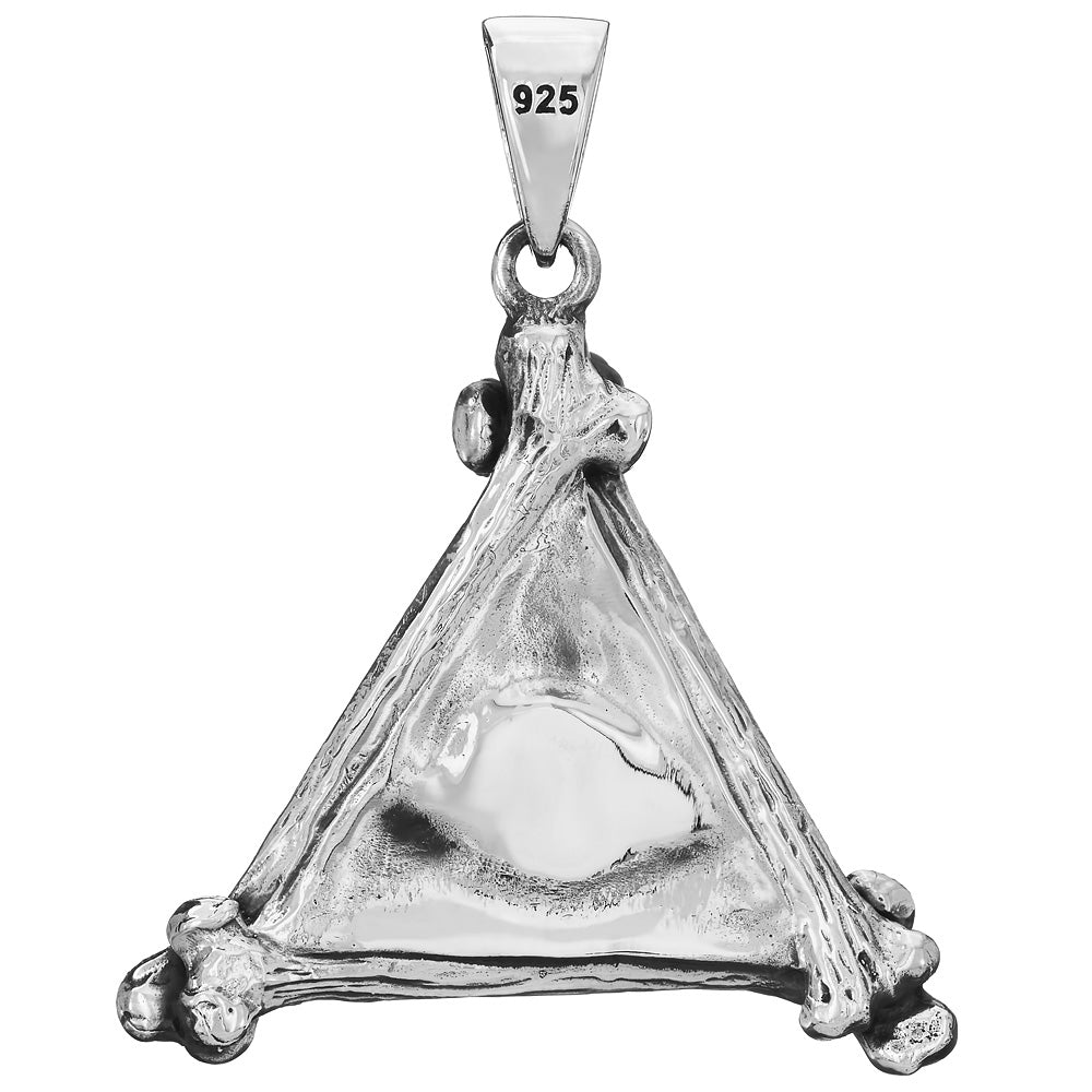 All seeing eye pendant 925 stamp silver