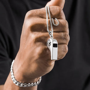 Whistle sterling silver pendant