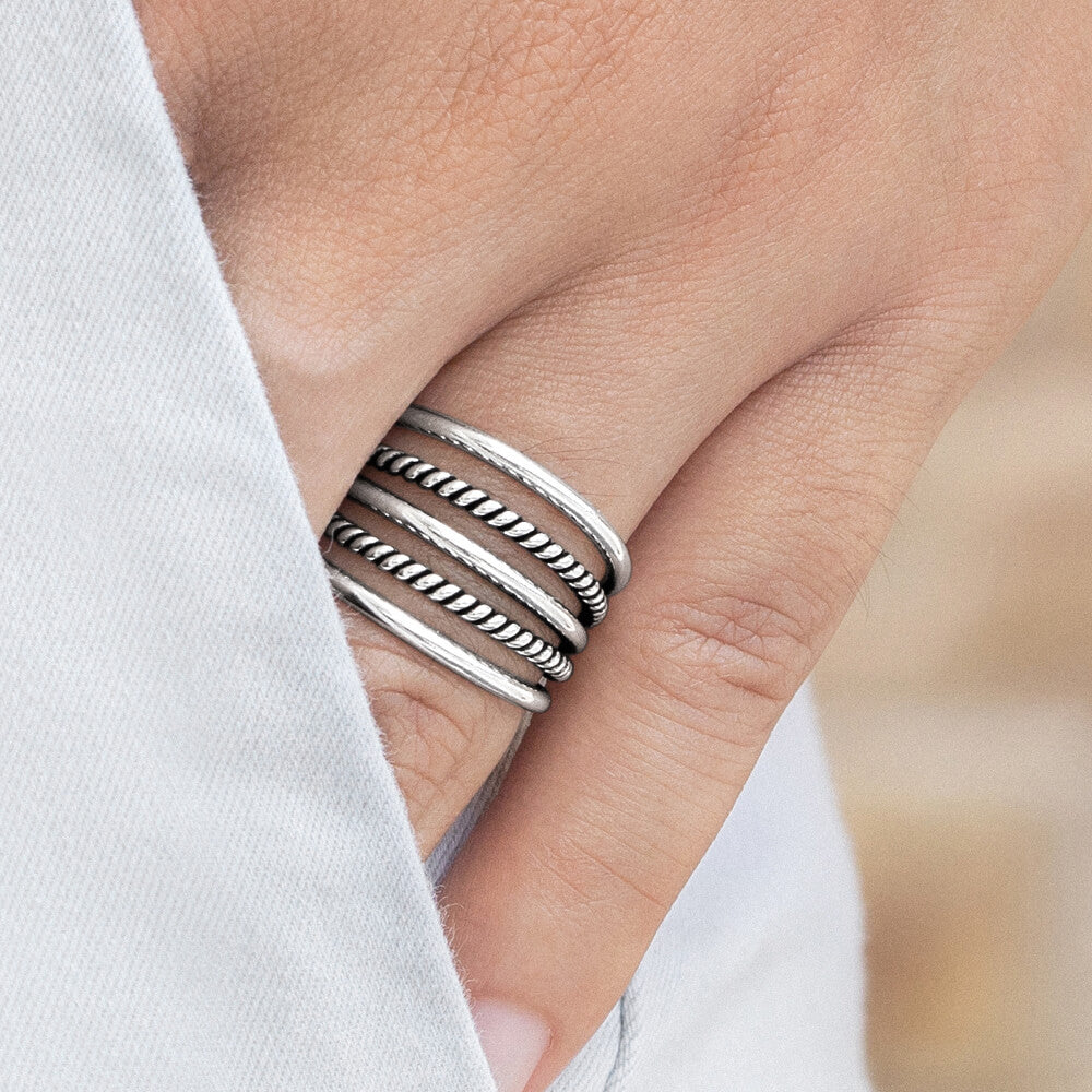 Stacking silver rings