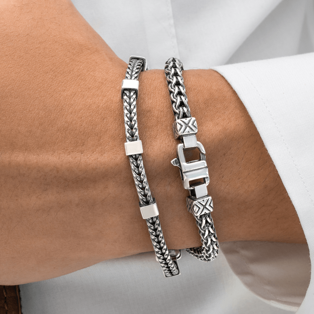 stylish silver bracelet for men