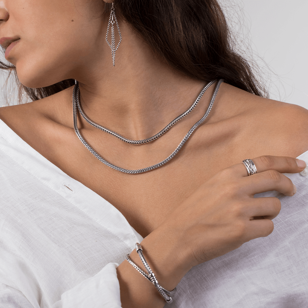 chain silver bracelet for women