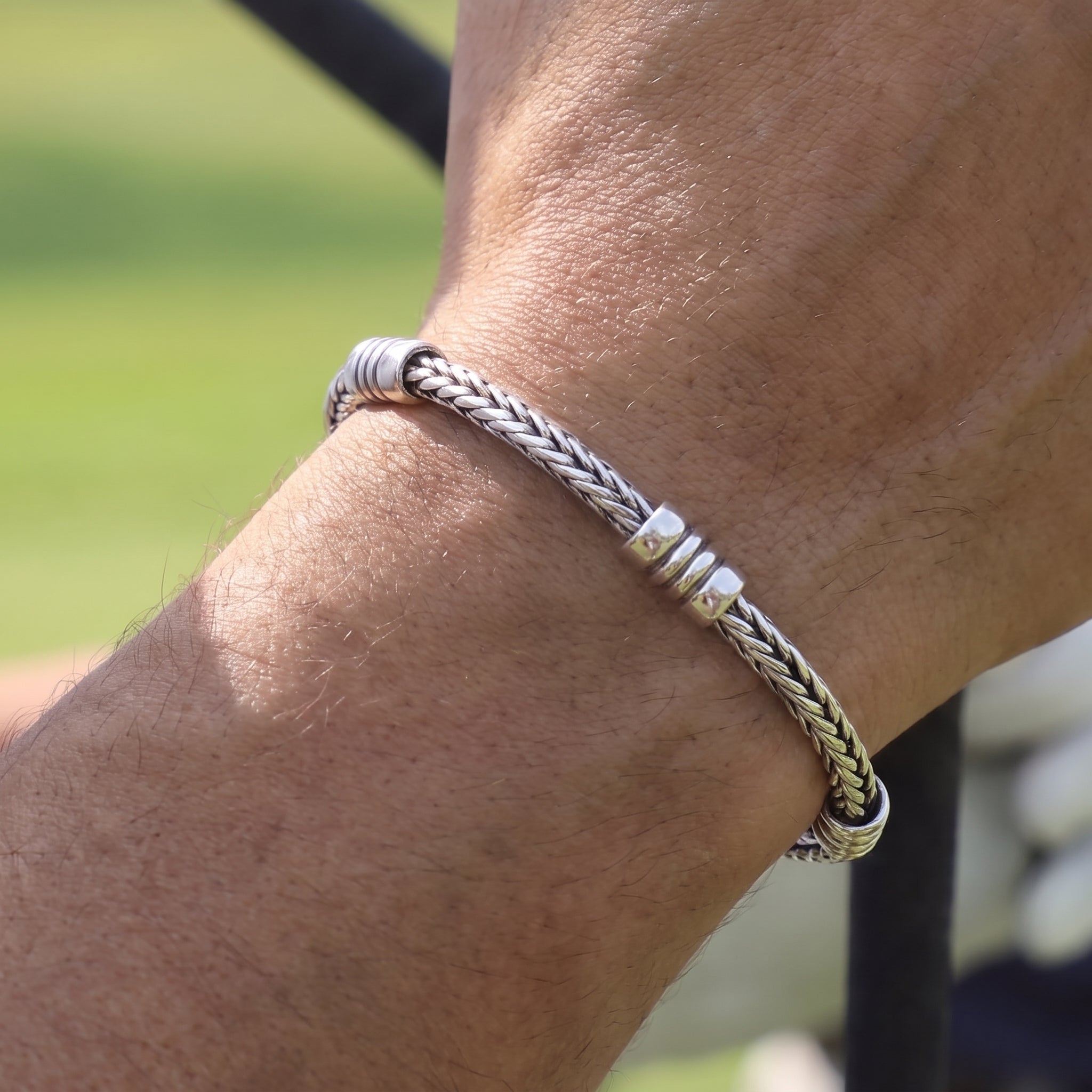 925 Italy Bracelet for Men - Italian Silver Size 7 - 9.5 in - VY