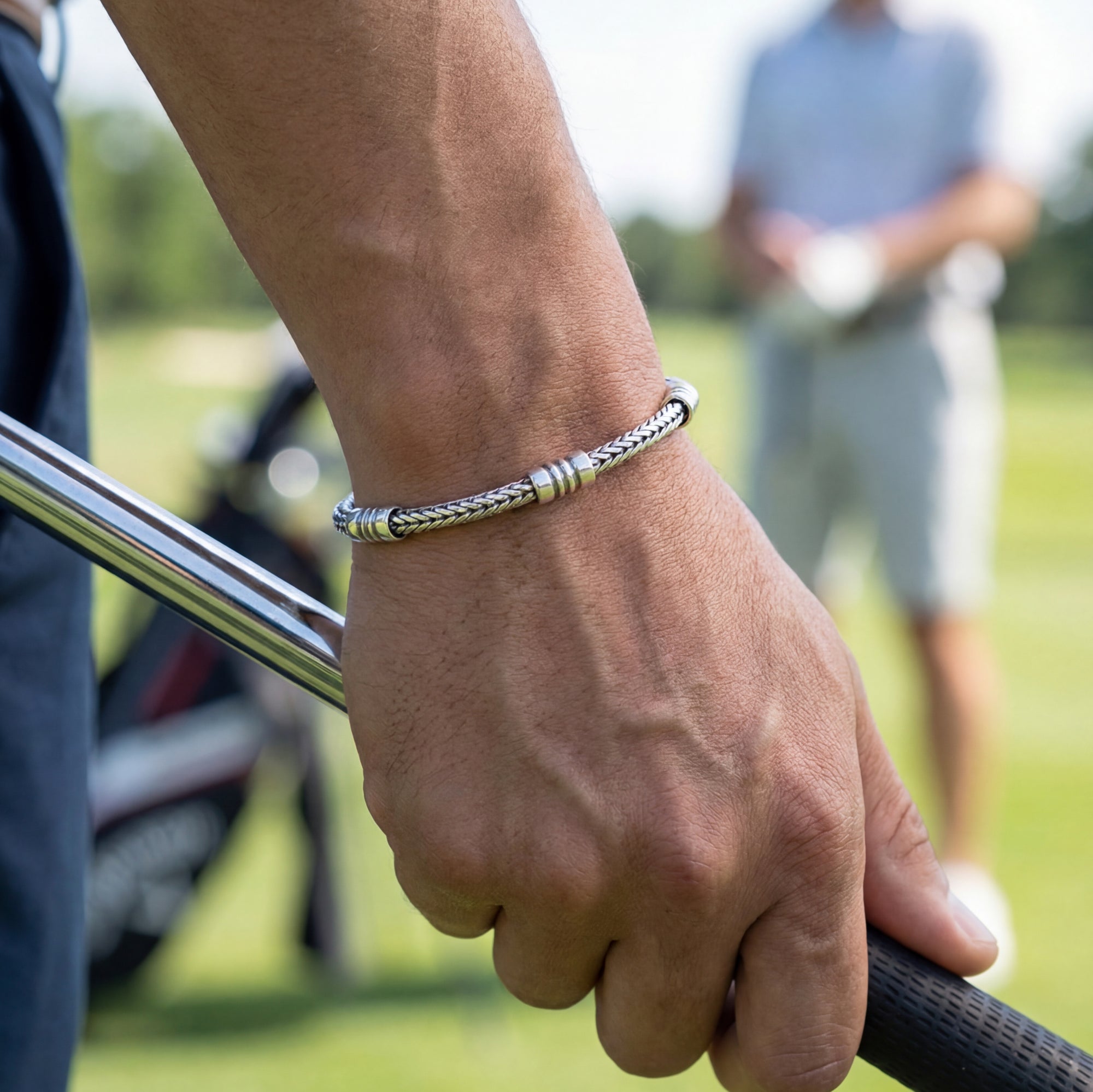 men silver bracelet