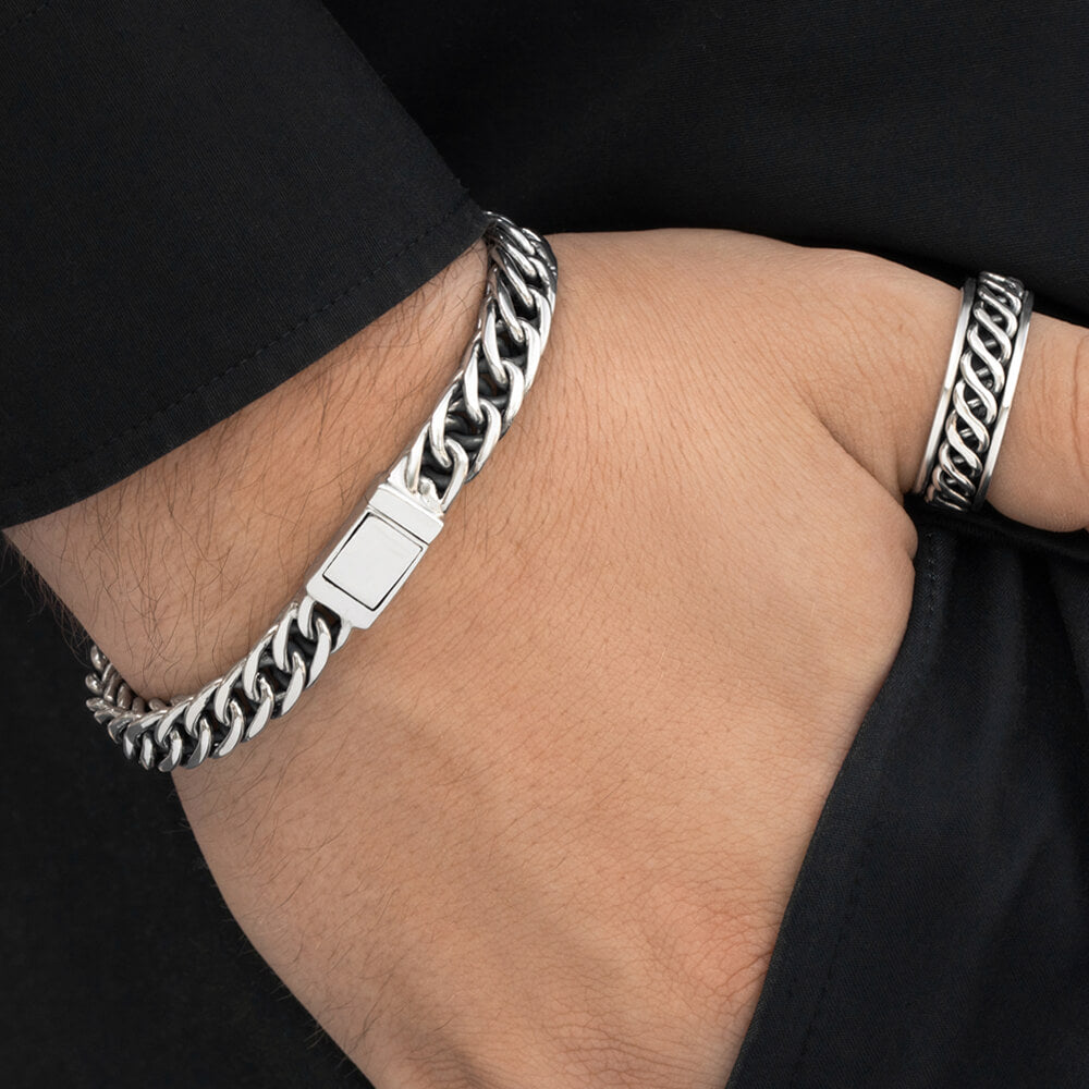 Silver links bracelet
