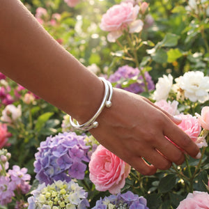 Silver bangles for men women