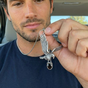 black eagle pendant