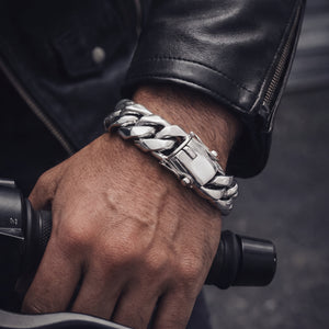 men silver 925 thick heavy bracelet
